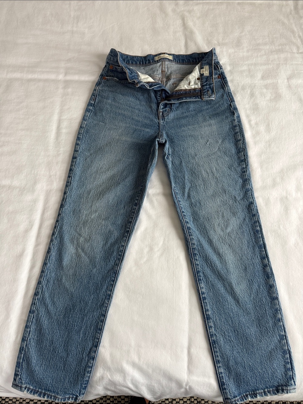 Madewell Classic Straight Jean High Rise Women’s - Blue Washed sz 26